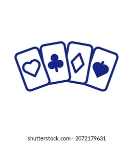 Playing cards sign tattoo isolated. vector illustration