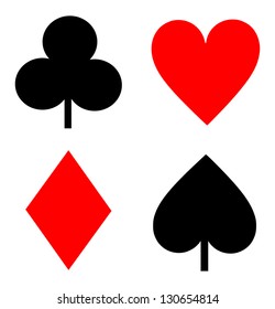 Playing card's signs vector