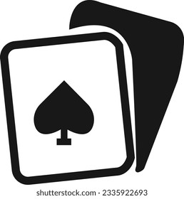 Playing cards, simplified version. Poker set with isolated cards. Poker playing cards, full deck.