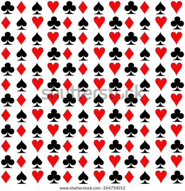 Playing Cards Suit Seamless Background Stock Vector (Royalty Free ...