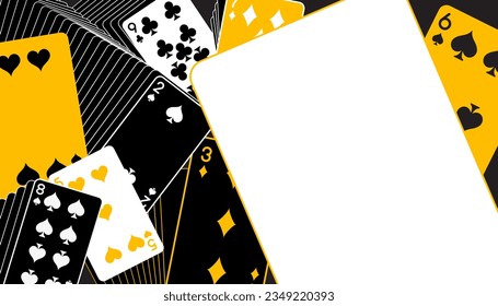 The playing cards suit symbols background. Game concept