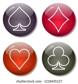 Playing cards suits icon vector illustration