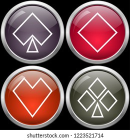 Playing cards suits icon vector illustration