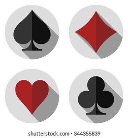Playing cards suits icon vector illustration