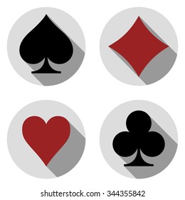 Playing cards suits icon vector illustration