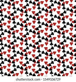 Playing cards suits pattern vector