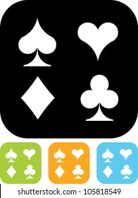 Playing cards suits - Vector icon isolated