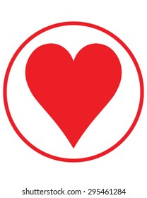 Playing cards symbol, heart, vector, isolated, background, pattern