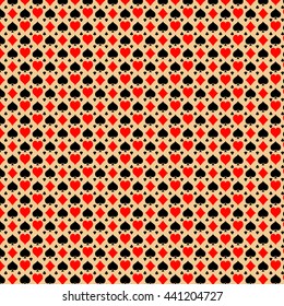 Playing cards symbols seamless pattern