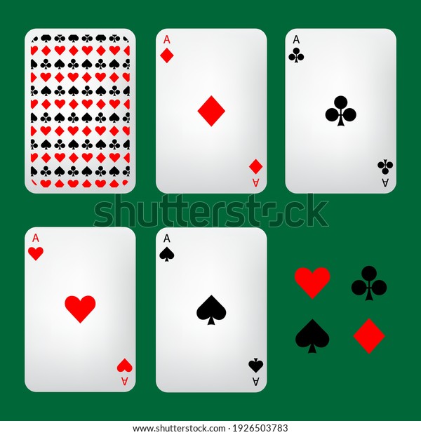 Playing cards and\
symbols, vector\
illustration.