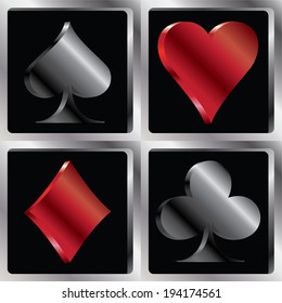 Playing card's symbol.Vector illustration.
