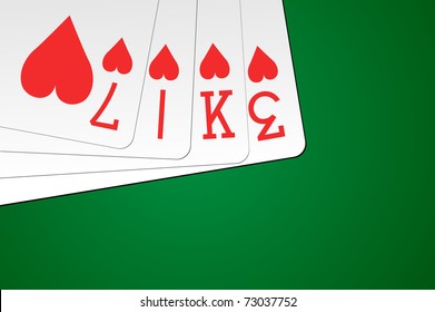 playing cards in text concept 01