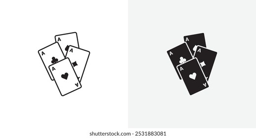 Playing cards vecor icon set. Stock vector illustrator. EPS 10