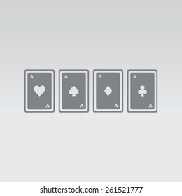 Playing cards vector icon.