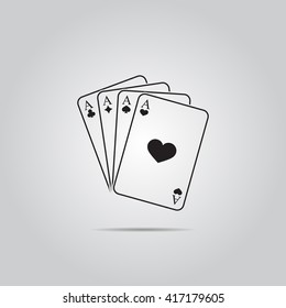 playing cards vector icon