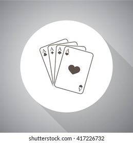 playing cards vector icon