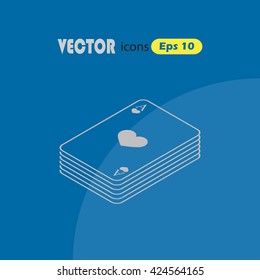 playing cards vector icon