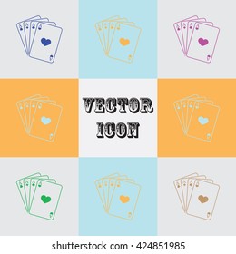 playing cards vector icon