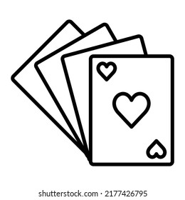 Playing Cards vector icon. Can be used for printing, mobile and web applications.