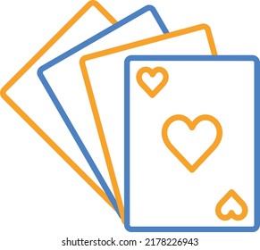 Playing Cards vector icon. Can be used for printing, mobile and web applications.
