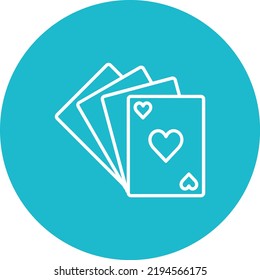 Playing Cards vector icon. Can be used for printing, mobile and web applications.