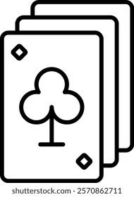 Playing Cards vector icon. Can be used for printing, mobile and web applications.