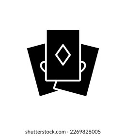 Playing cards vector icon. poker illustration sign. casino symbol. gambling logo.