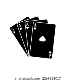 Playing cards vector icon. poker illustration sign. casino symbol. gambling logo.