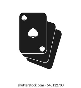 Playing cards vector icon. Poker sign. Blackjack symbol