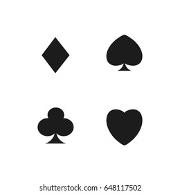 Playing cards vector icon. Poker sign. Blackjack symbol