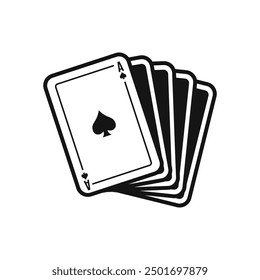 Playing cards vector icon. Playing cards set