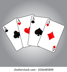 Playing cards vector illustration.