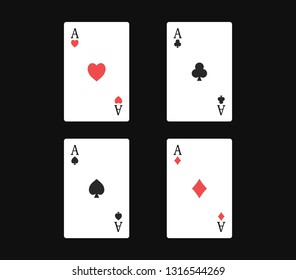 Playing cards vector illustration.  Casino cards vector illustration. 