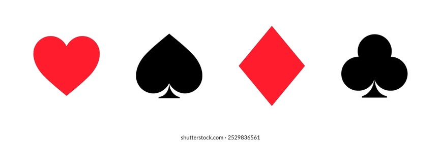 Playing cards vector symbol set