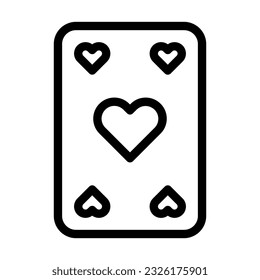 Playing Cards Vector Thick Line Icon For Personal And Commercial Use.
