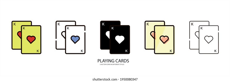 Playing Cards vector type icon