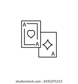 playing cards vector type icon