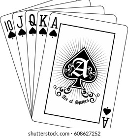 playing card,vintage ace of spades,