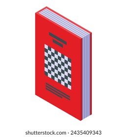 Playing chess book icon isometric vector. Education classroom. Castle horse