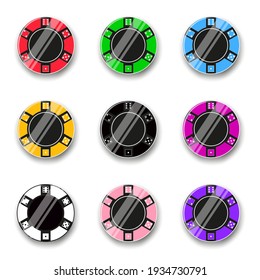 jugar a las patatas fritas. casino. ilustración vectorial