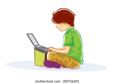playing computer vector