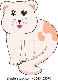 Playing cute cat cartoon vector