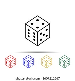 playing darts multi color style icon. Simple thin line, outline vector of casino icons for ui and ux, website or mobile application