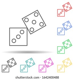 playing darts multi color style icon. Simple thin line, outline vector of hotel icons for ui and ux, website or mobile application