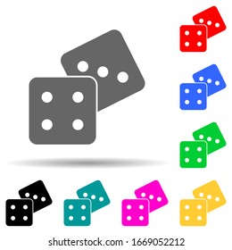 playing darts multi color style icon. Simple thin line, outline vector of web icons for ui and ux, website or mobile application