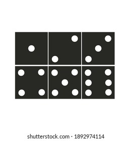 Playing dice flat vector illustration