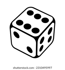 Playing dice illustration. Game craps image. Casino and betting background.