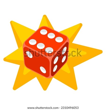Playing dice illustration. Game craps image. Casino and betting background.