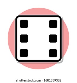 playing dons six sticker icon. Simple thin line, outline vector of web icons for ui and ux, website or mobile application