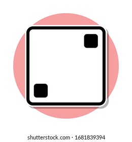 jugando dos ícono de pegatina. Línea delgada simple, contorno vectorial de iconos web para ui y ux, sitio web o aplicación móvil